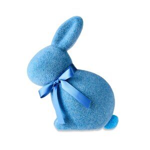 Way To Celebrate Easter Flocked Blue Bunny 9" Lightweight Decor